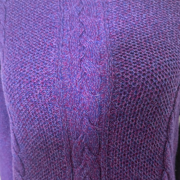 TALBOTS Purple Cable Knit Women's Sweater Sz Sp - Picture 2 of 11